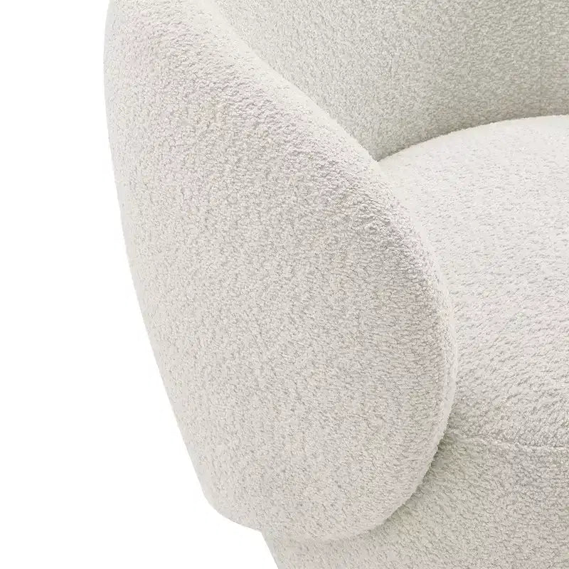 Poltrona a botte girevole imbottita Spruce&Spring con base in legno