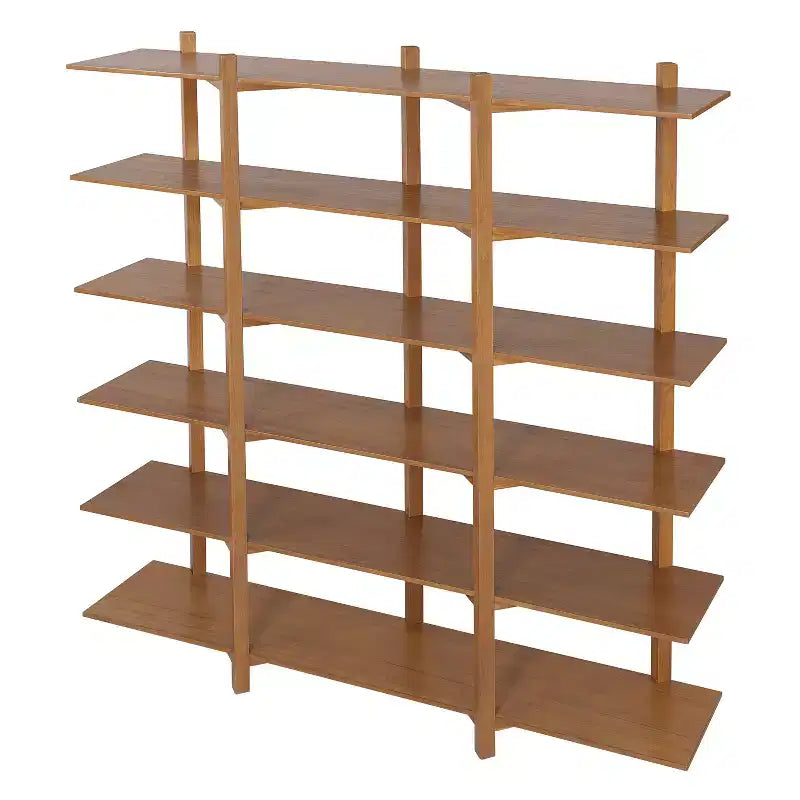 Christopher Knight Home Elliot Scaffale Moderno in Legno a 6 Ripiani Aperto per Esposizione e Archiviazione