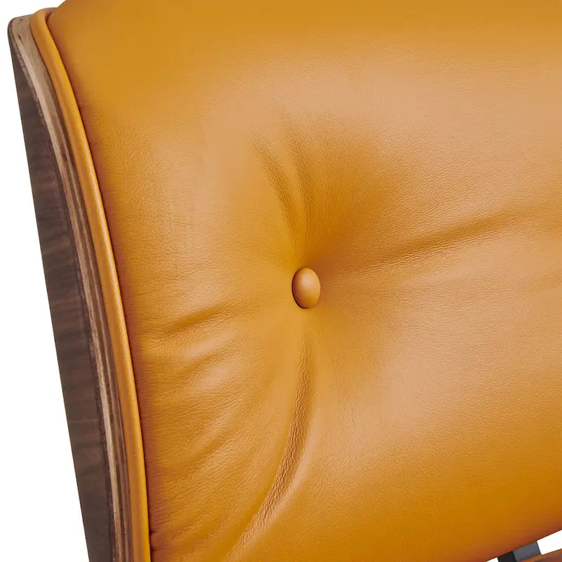 Poltrona reclinabile Mid-Century Modern in pelle
