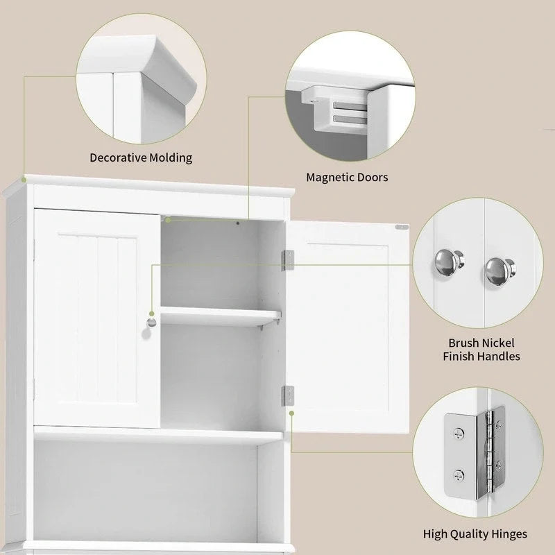 Mobiletto portaoggetti per bagno, mobiletto portaoggetti per WC, mensola da bagno sopra il WC, salvaspazio per WC