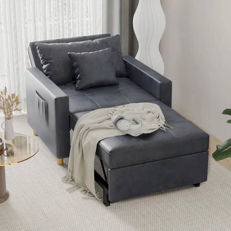 Poltrona letto trasformabile, 3 in 1, vari colori, per 1 persona