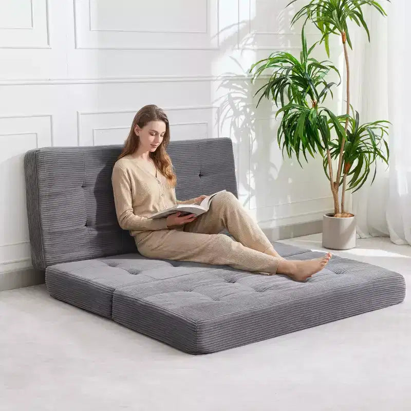 Canapé-lit pliable en mousse à mémoire de forme 39x75 - Matelas capitonné de 6 pouces