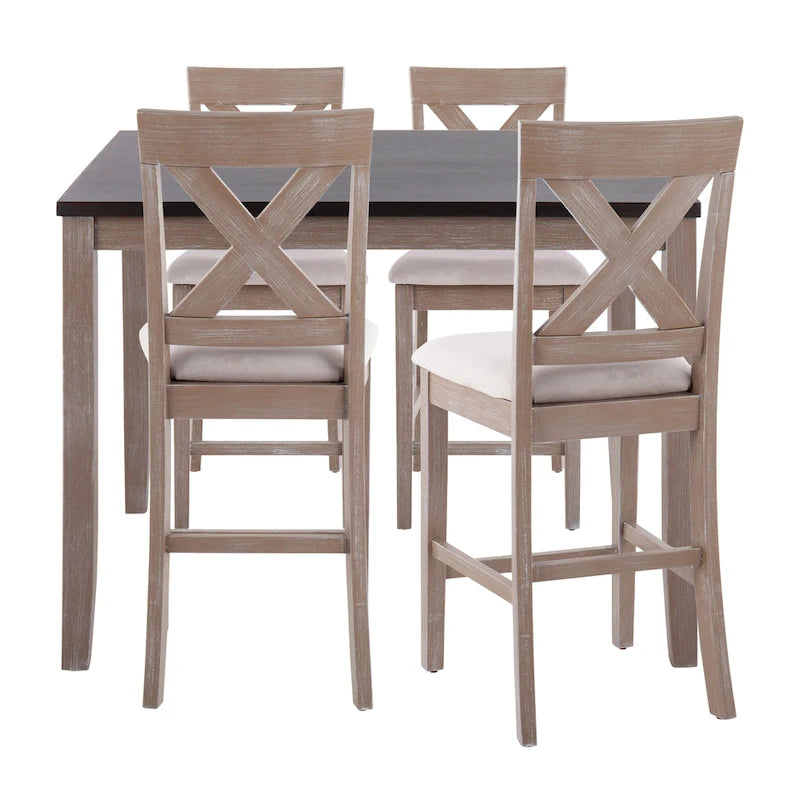 Set da pranzo a 5 pezzi Finlay in altezza bancone The Gray Barn