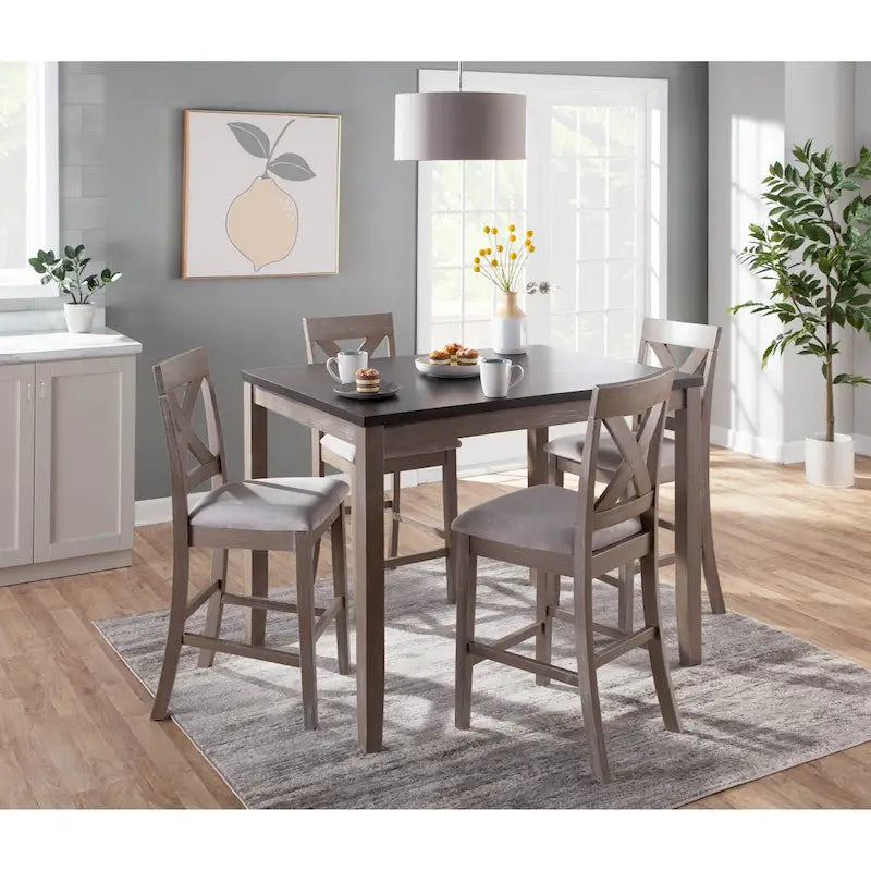 Set da pranzo a 5 pezzi Finlay in altezza bancone The Gray Barn