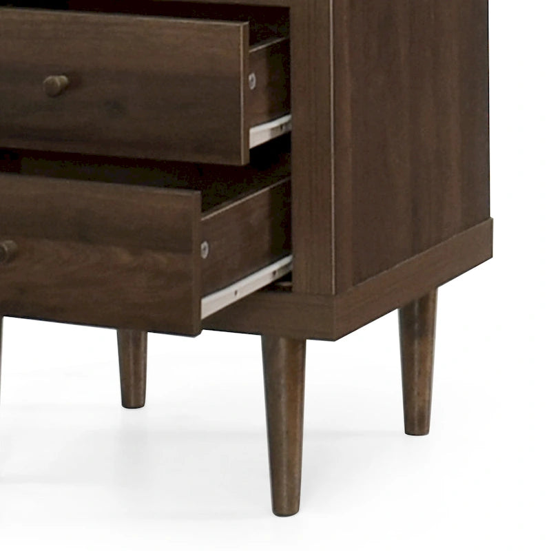 Nystrom Mid Century Modern 2 Drawer Nightstand by Christopher Knight Home