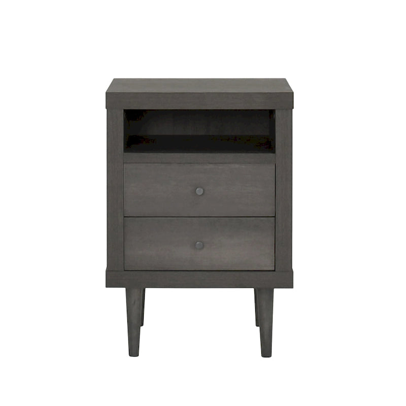 Nystrom Mid Century Modern 2 Drawer Nightstand by Christopher Knight Home