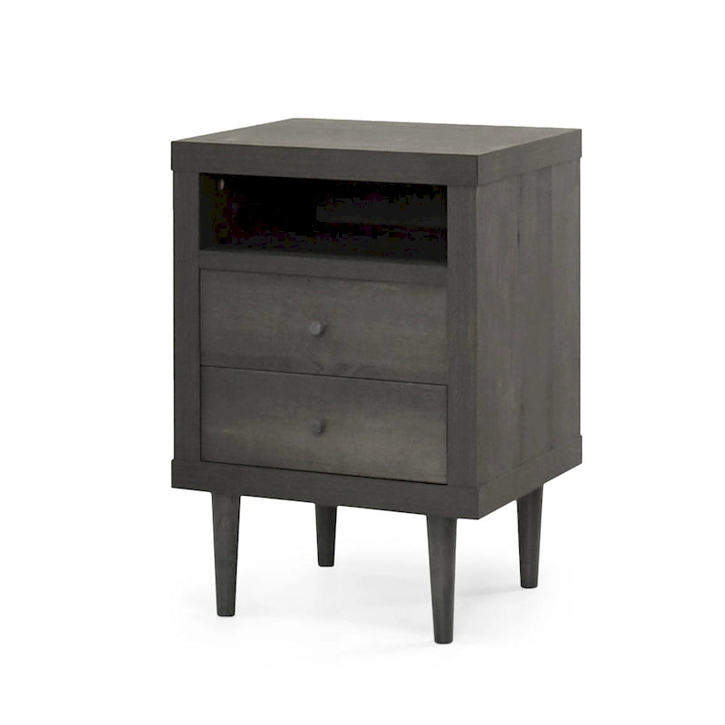 Nystrom Mid Century Modern 2 Drawer Nightstand by Christopher Knight Home