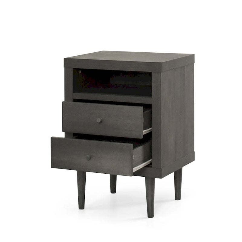 Nystrom Mid Century Modern 2 Drawer Nightstand by Christopher Knight Home