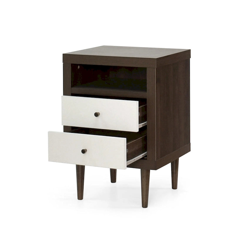Nystrom Mid Century Modern 2 Drawer Nightstand by Christopher Knight Home