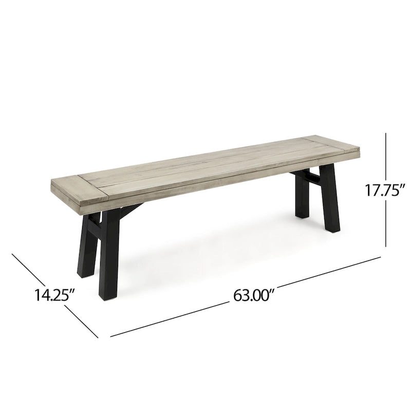 Cottage 3-piece Acacia Wood Picnic Dining Set by Christopher Knight Home