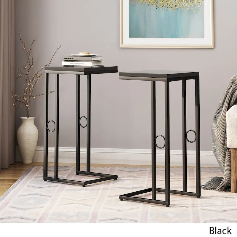 Tavolino a C moderno Bader (set di 2) di Christopher Knight Home