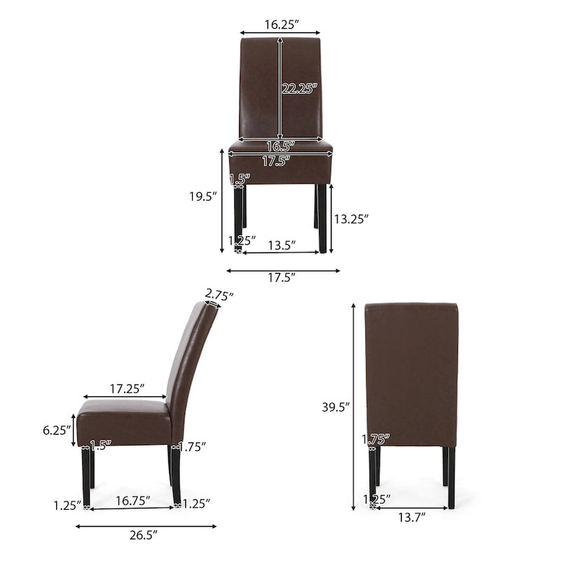 Sedie da pranzo imbottite Pollards (set di 6) di Christopher Knight Home