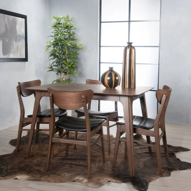 Set da pranzo rettangolare Anise da 5 pezzi in legno di Christopher Knight Home