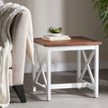 Christopher Knight Home Shammai Square Farmhouse Acacia End Table - 19.75D x 19.75W x 18.75H