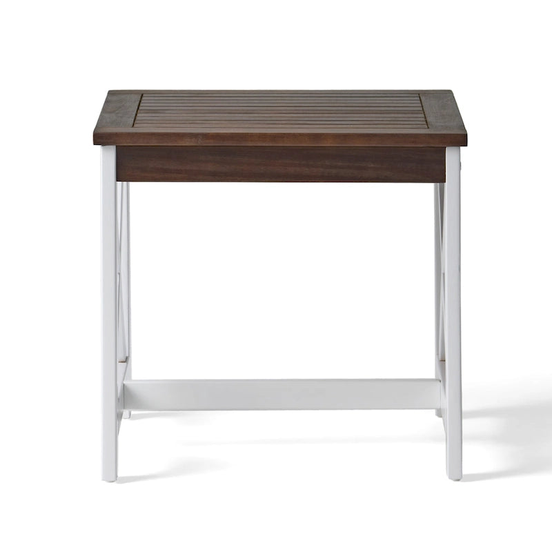 Christopher Knight Home Shammai Square Farmhouse Acacia End Table - 19.75D x 19.75W x 18.75H