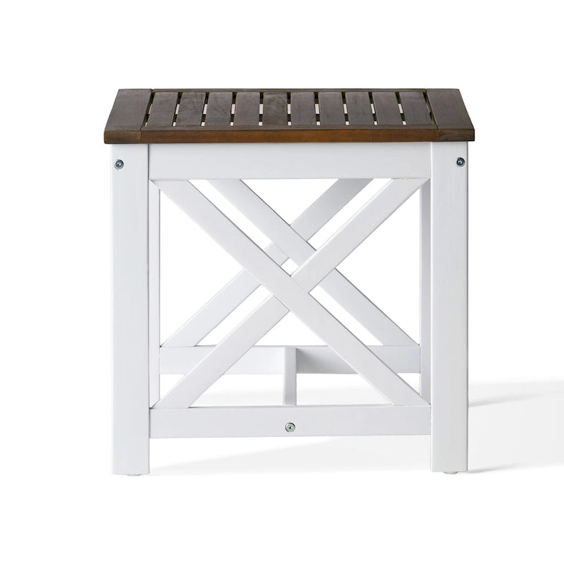 Christopher Knight Home Shammai Square Farmhouse Acacia End Table - 19.75D x 19.75W x 18.75H