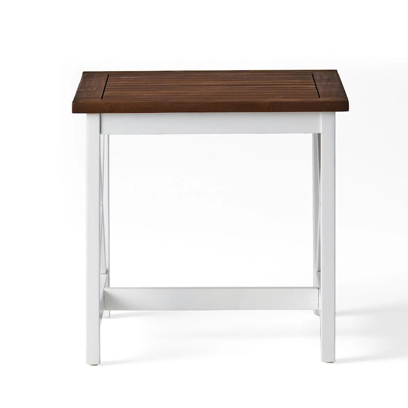 Christopher Knight Home Shammai Square Farmhouse Acacia End Table - 19.75D x 19.75W x 18.75H