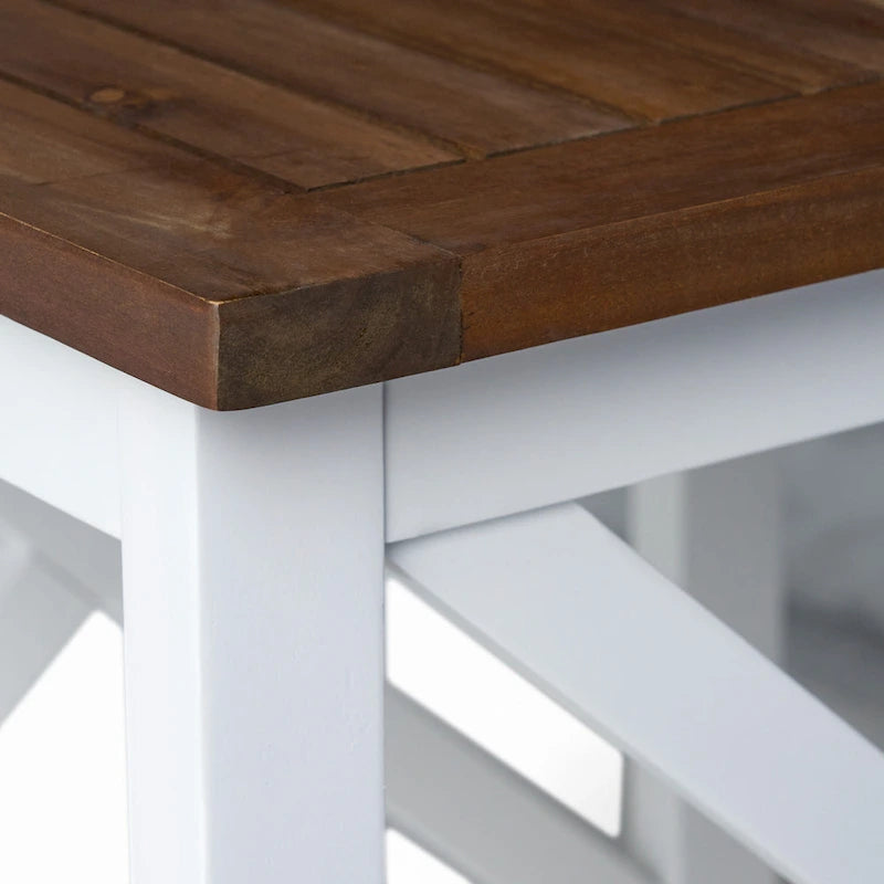 Christopher Knight Home Shammai Square Farmhouse Acacia End Table - 19.75D x 19.75W x 18.75H