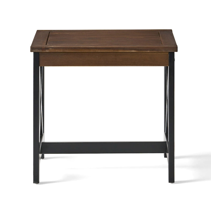 Christopher Knight Home Shammai Square Farmhouse Acacia End Table - 19.75D x 19.75W x 18.75H