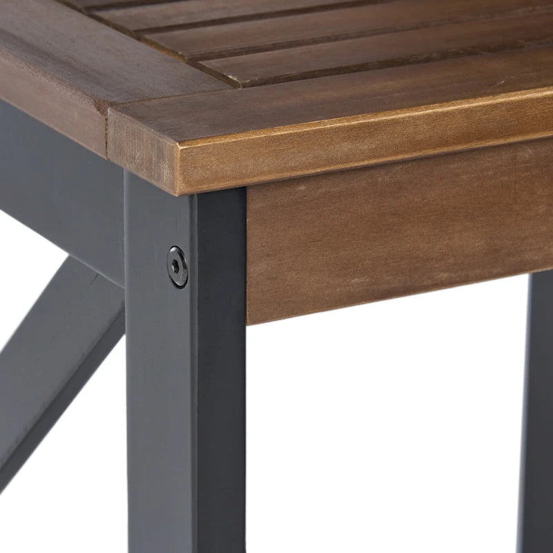 Christopher Knight Home Shammai Square Farmhouse Acacia End Table - 19.75D x 19.75W x 18.75H