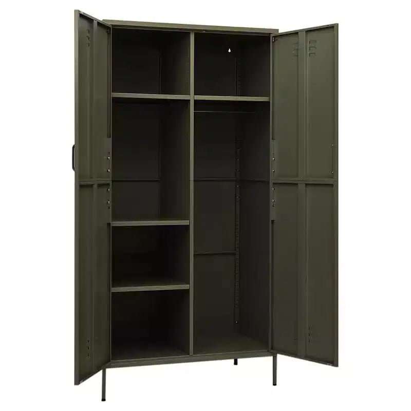 vidaXL Armadio Verde Oliva 90x50x180 cm Acciaio