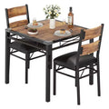 Set tavolo da pranzo per 4, con 4 sedie imbottite, set da 5 pezzi tavolo da cucina e sala da pranzo in legno con protezione angolare per cucina, appartamento, piccoli spazi