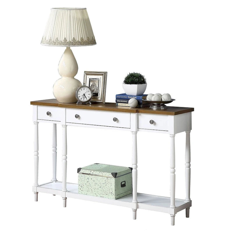 Convenience Concepts Cheyenne Tavolo Console a 3 Cassetti con Ripiano