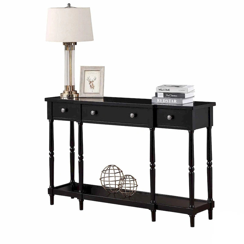 Convenience Concepts Cheyenne Tavolo Console a 3 Cassetti con Ripiano