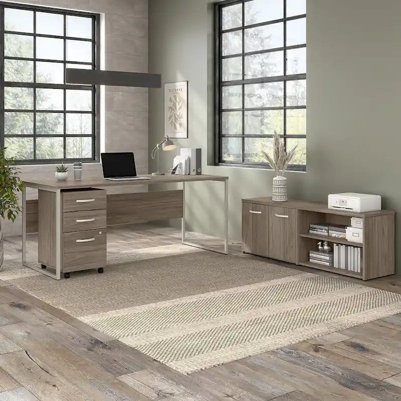 Hybrid Low Storage Cabinet with Doors by Bush Business Furniture