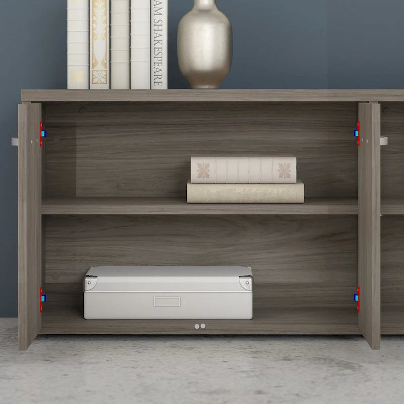 Hybrid Low Storage Cabinet with Doors by Bush Business Furniture