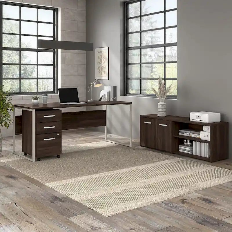 Hybrid Low Storage Cabinet with Doors by Bush Business Furniture