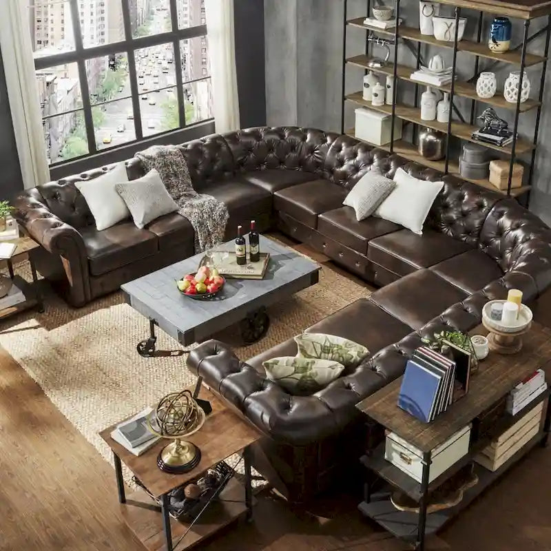 Knightsbridge Chesterfield 11-Seat Sectional by iNSPIRE Q Artisan