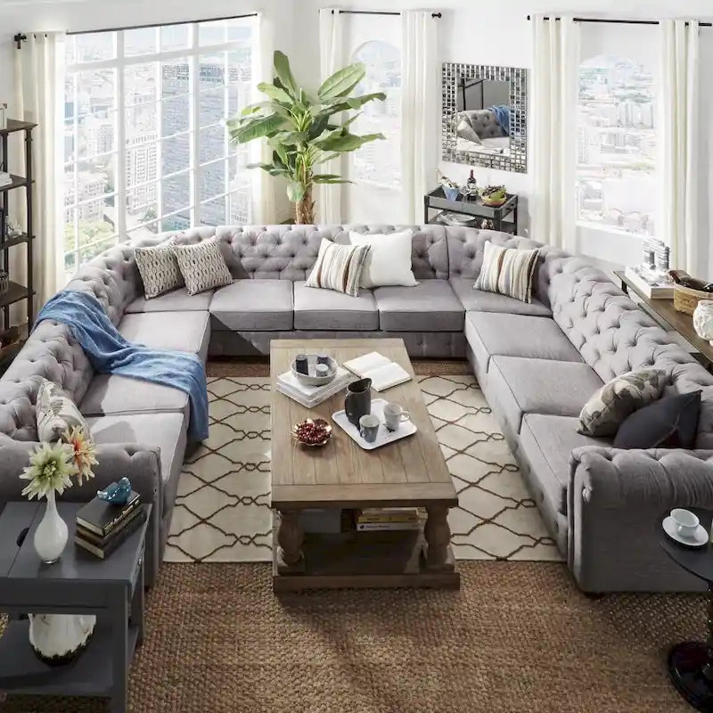 Knightsbridge Chesterfield 11-Seat Sectional by iNSPIRE Q Artisan