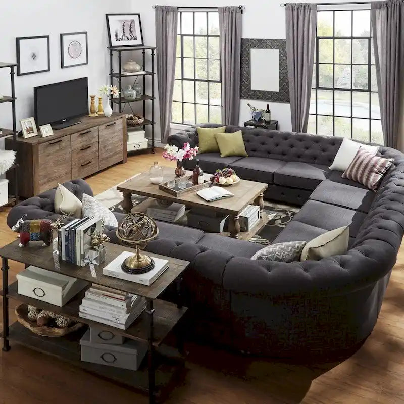 Knightsbridge Chesterfield 11-Seat Sectional by iNSPIRE Q Artisan