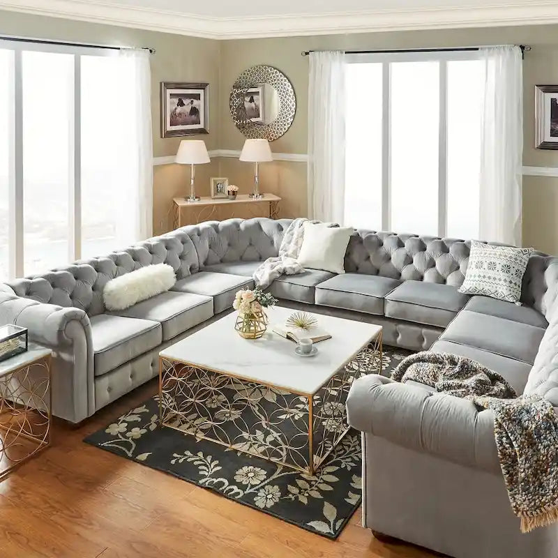 Knightsbridge Chesterfield 11-Seat Sectional by iNSPIRE Q Artisan