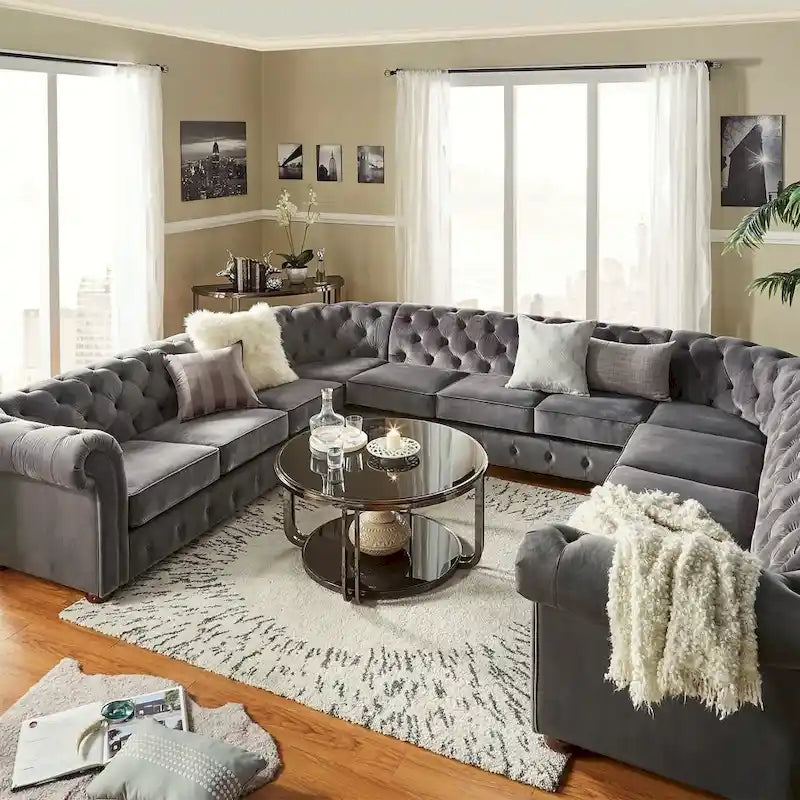 Knightsbridge Chesterfield 11-Seat Sectional by iNSPIRE Q Artisan