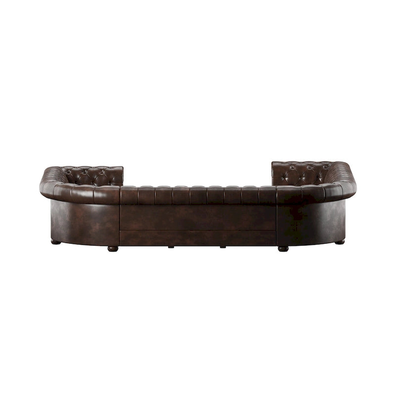 Divano componibile a U Chesterfield con braccioli a voluta e trapuntatura Knightsbridge di iNSPIRE Q Artisan