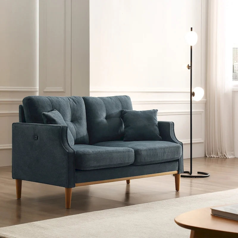 Loveseat With Waterproof Fabric,USB Charge