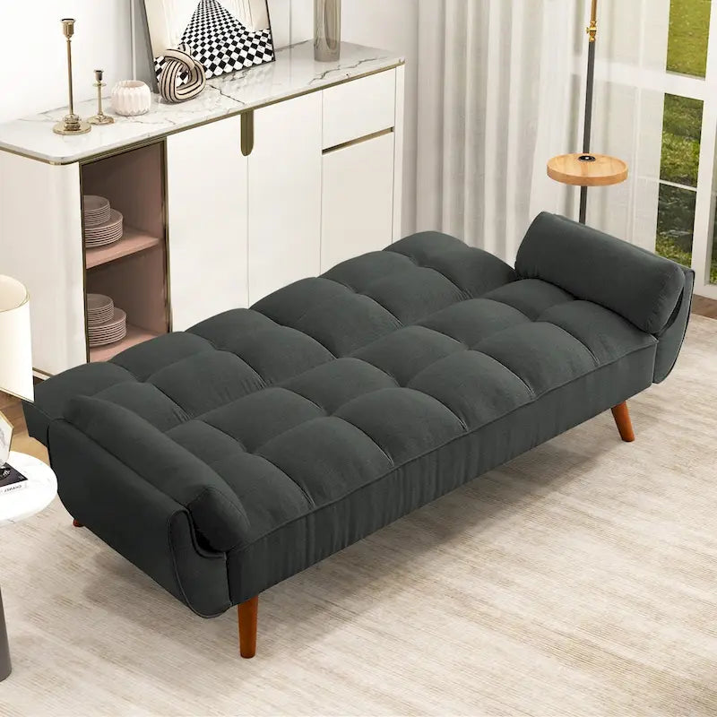 Divano letto futon da 191,5 cm (75,39 pollici), divano letto imbottito convertibile con schienale trapuntato sdoppiato reclinabile