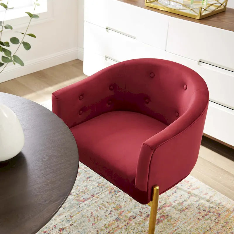 Savour Sedie Accentate in Velluto Tufted Performance - Set da 2