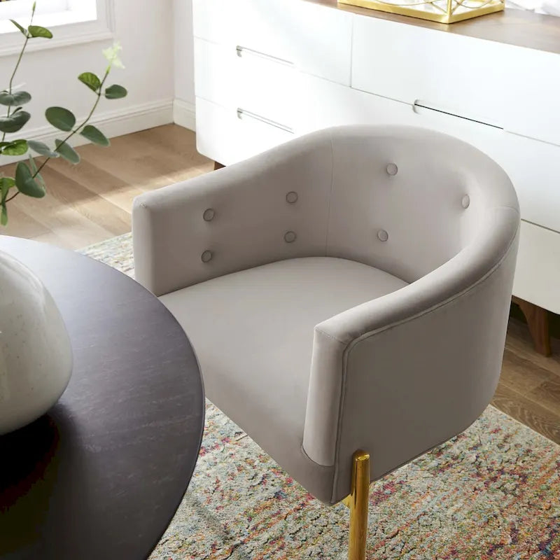 Savour Sedie Accentate in Velluto Tufted Performance - Set da 2