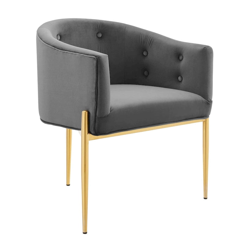 Savour Sedie Accentate in Velluto Tufted Performance - Set da 2