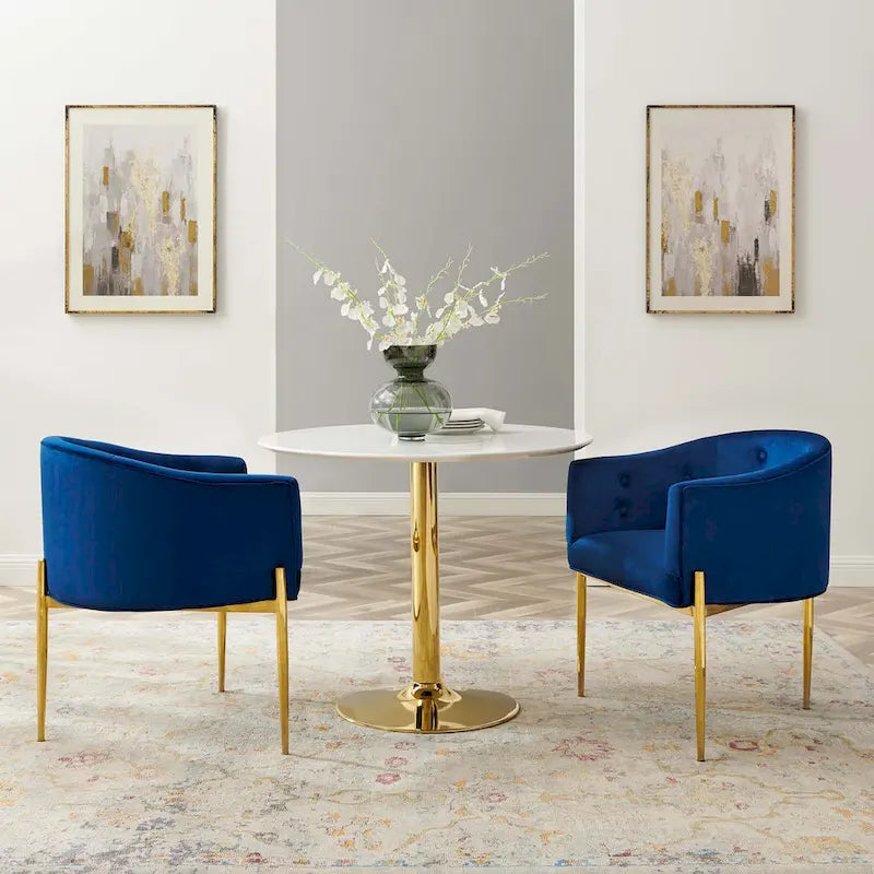Savour Sedie Accentate in Velluto Tufted Performance - Set da 2