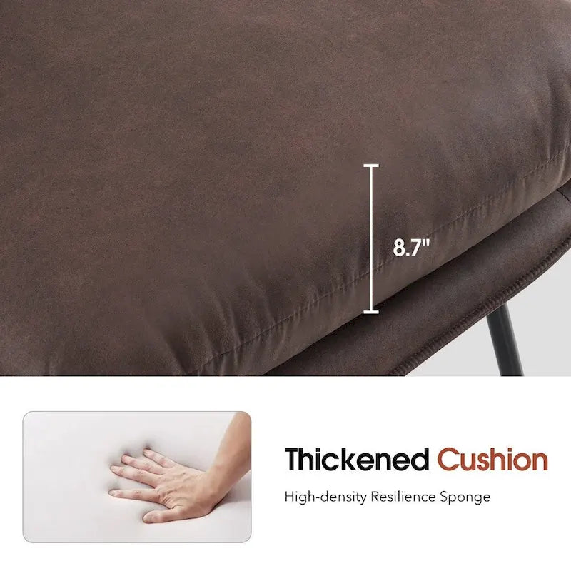 MCombo Accent Chair with Ottoman, Leathaire Fabric LW951