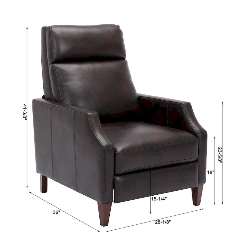 Brooklyn Faux Leather Push Back Recliner by Greyson Living