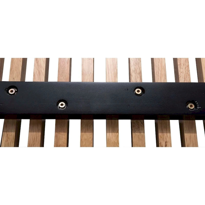 Panca da Ingresso Rettangolare da 48 pollici in Legno Naturale Design a Doghe Moderno per Soggiorno Casa e Ufficio