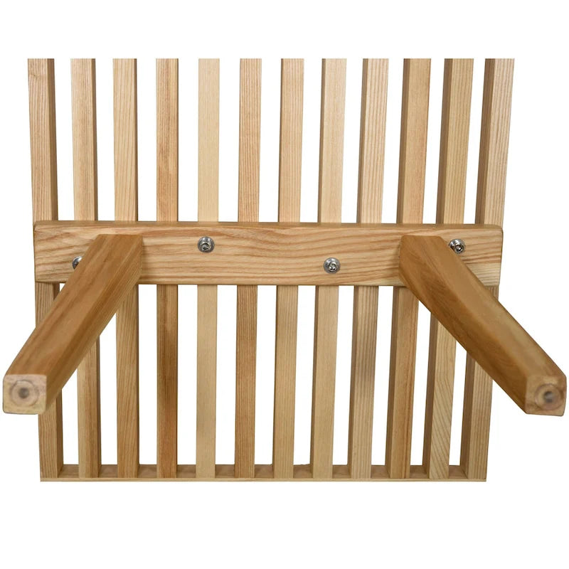 Panca da Ingresso Rettangolare da 48 pollici in Legno Naturale Design a Doghe Moderno per Soggiorno Casa e Ufficio