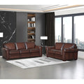 Set Divani in Pelle Fiore Ideline Brookfield, Divano a Tre Posti e Divano a Due Posti