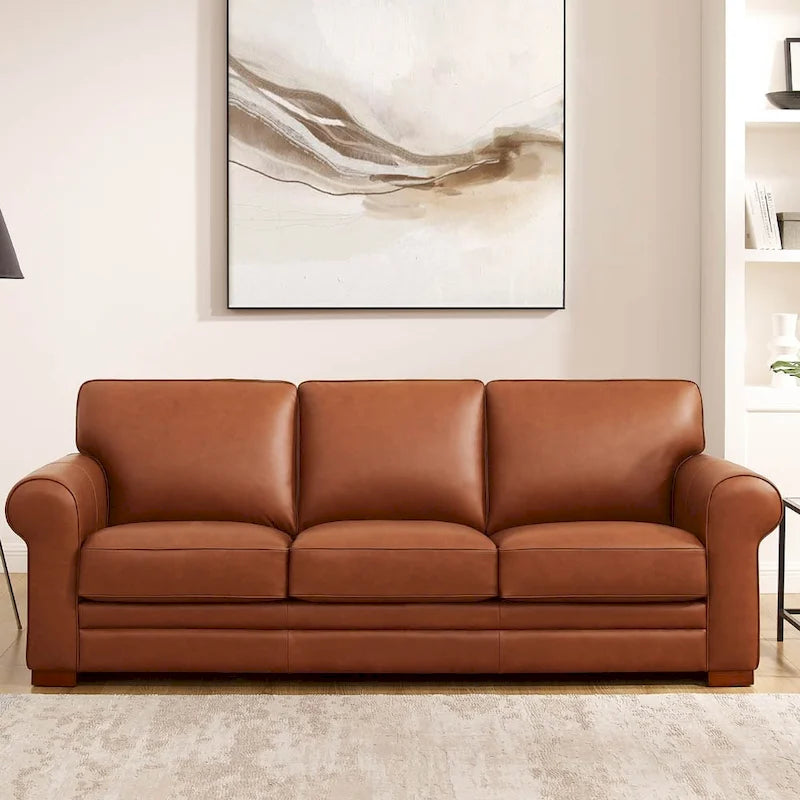 Set Divani in Pelle Fiore Ideline Brookfield, Divano a Tre Posti e Divano a Due Posti