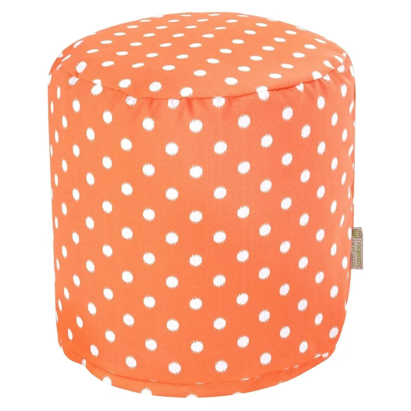 Majestic Home Goods Ikat Dot Indoor / Outdoor Ottoman Pouf 16 L x 16 W x 17 H